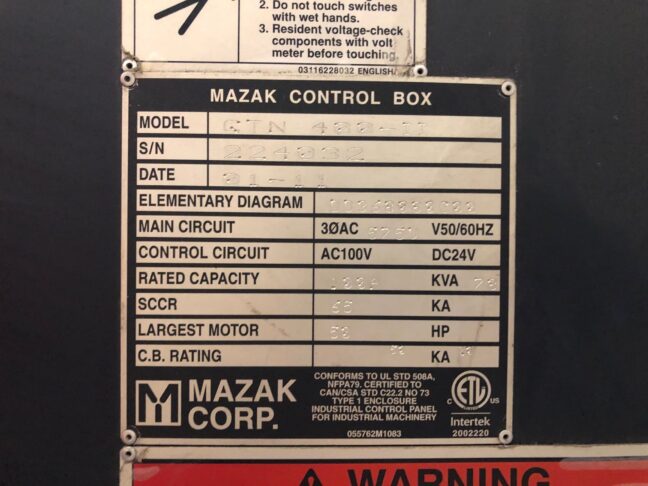 2011 Mazak QTN-400 II-1000 CNC Turning Center (#21) - Image 10