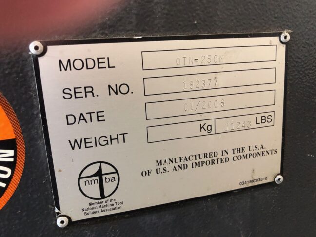 2006 Mazak QTN-250M-500 CNC Turning Center (#17) - Image 8