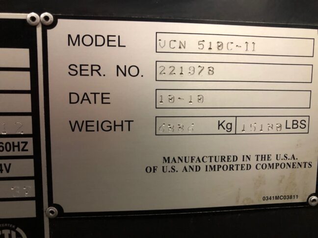 2010 Mazak VCN-510C-II CNC Vertical Machining Center (#10) - Image 7