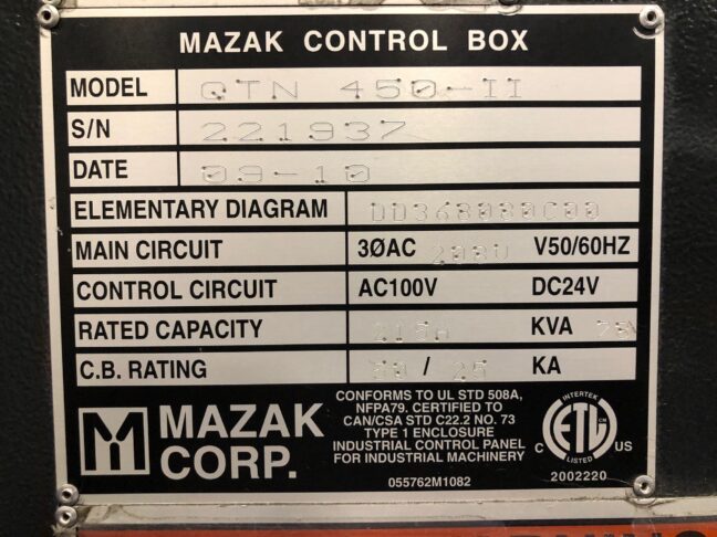2010 Mazak QTN-450 II-1000 CNC Turning Center (#13) - Image 10